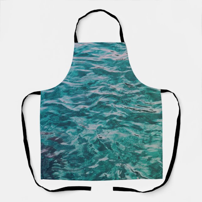 Emerald Ocean Waves Apron (Front)