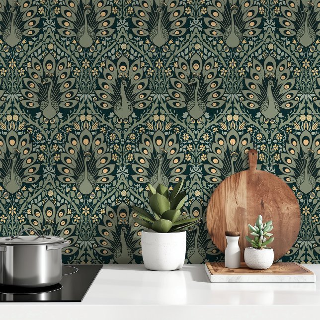 Emerald Peacocks Art Nouveau Wallpapers (Creator Uploaded)