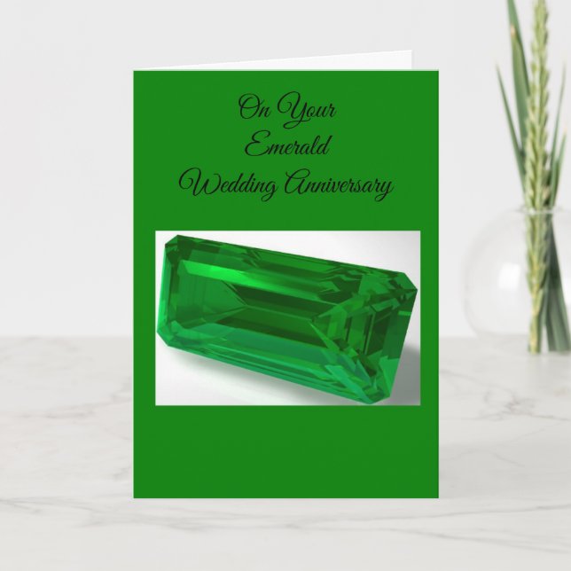 Emerald Personalised 55th Wedding Anniversary Card (Front)