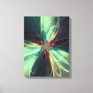 Emerald Plasma Energy Fractal Art Canvas Print