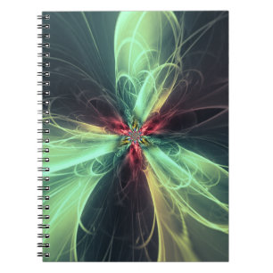 Emerald Plasma Energy Fractal Art Notebook