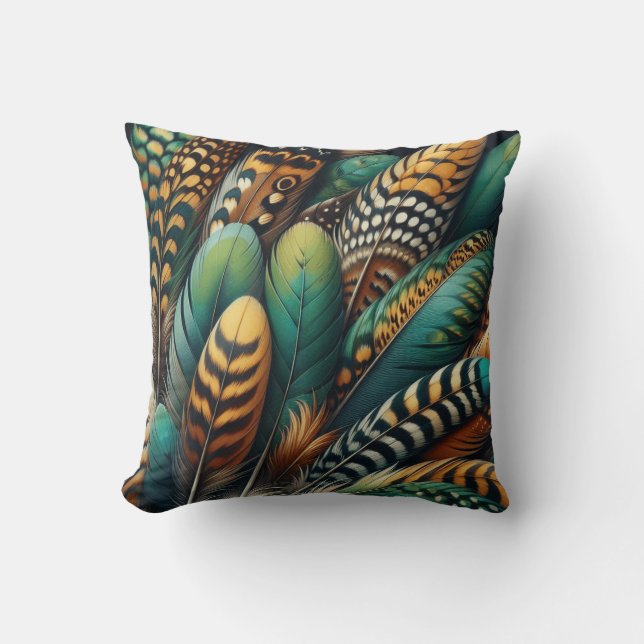 Emerald Plumage Cushion (Front)
