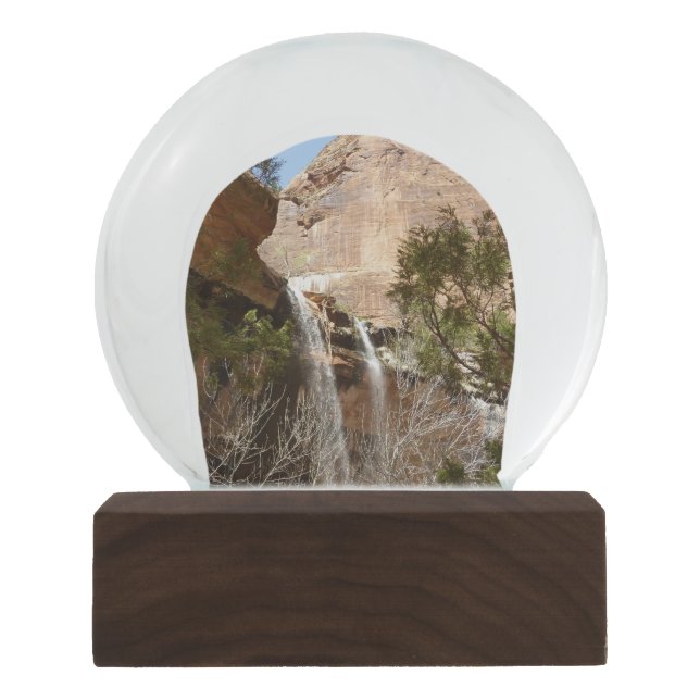 Emerald Pool Falls I from Zion National Park Snow Globe (Front)