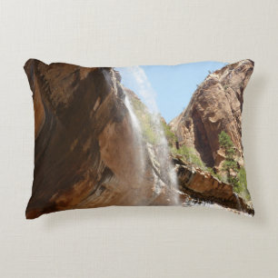 Emerald Pool Falls II from Zion National Park Decorative Cushion