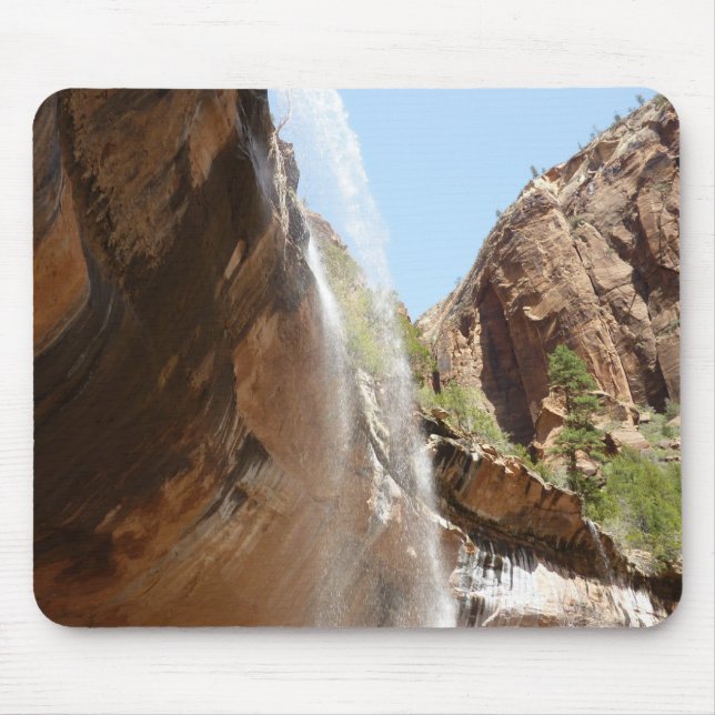 Emerald Pool Falls II from Zion National Park Mouse Mat (Front)