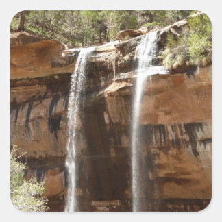 Emerald Pool Falls IV from Zion National Park Square Sticker