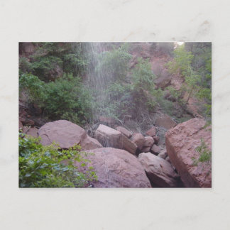 emerald pools waterfall postcard