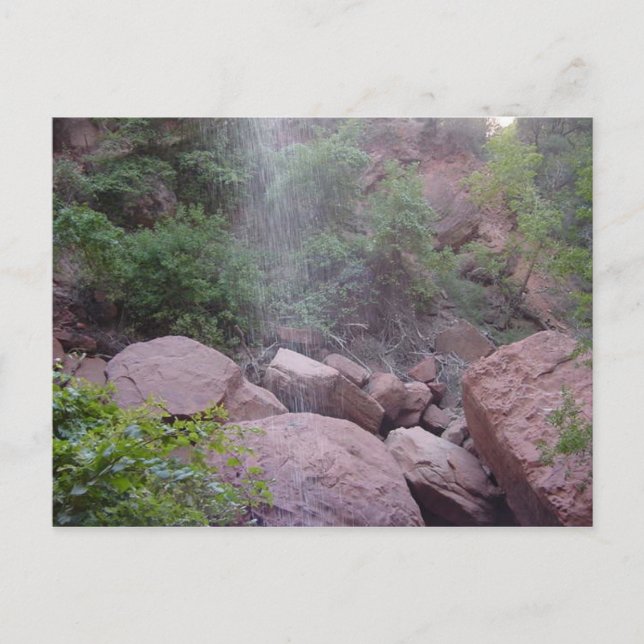emerald pools waterfall postcard (Front)