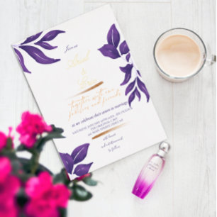 Emerald Purple & Gold Eucalyptus Wedding