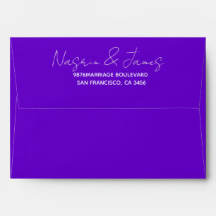 Emerald Purple Return Address Envelope