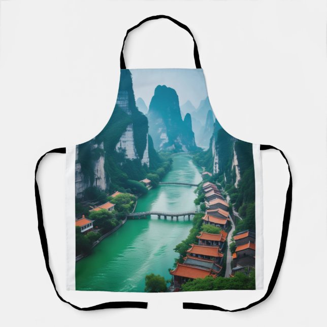 Emerald River Valley – Culinary Calm in Every Meal Apron (Front)