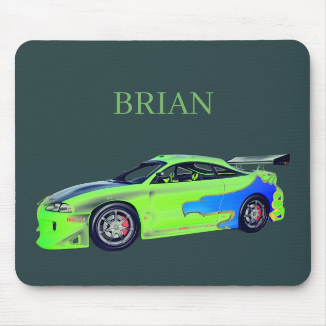 Emerald Roadrunner of the Verdant Horizon Mouse Mat (Front)