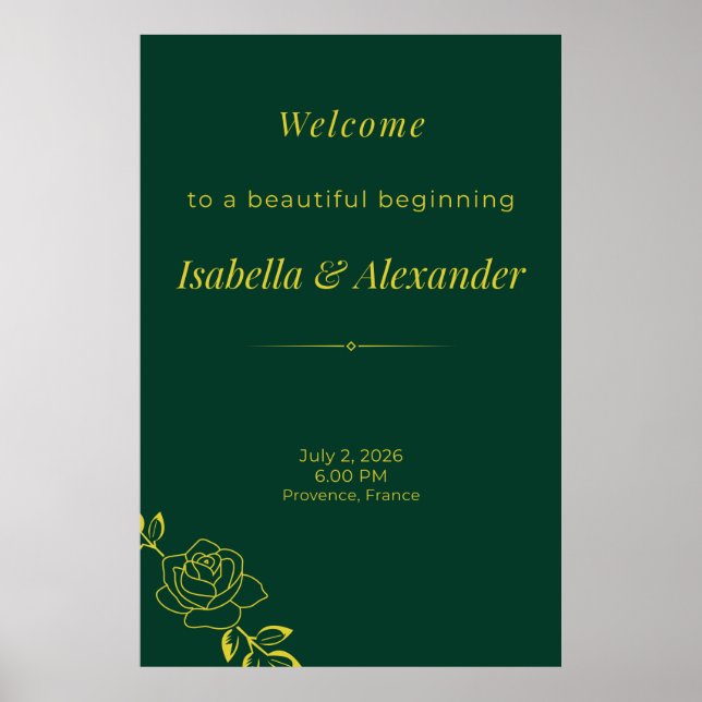 Emerald Romance welcome poster (Front)