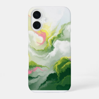 Emerald & Rose Abstract Marble iPhone 16 Case