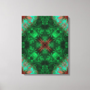 Emerald Sacred Geometry Fractal Art Canvas Print