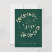 Emerald & Sage Laurel Leaves Rustic Wedding