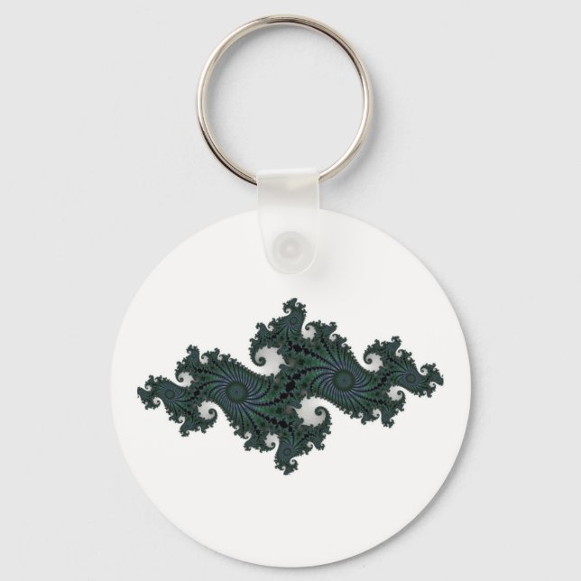 Emerald Seahorse Julia Keychain (Front)