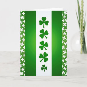 Emerald Shamrock Celebration Card