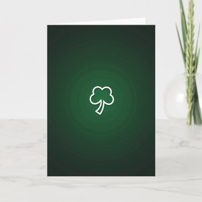 Emerald Shamrock Fortune Card (Front)