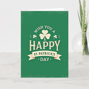 Emerald Shamrock Pattern Card