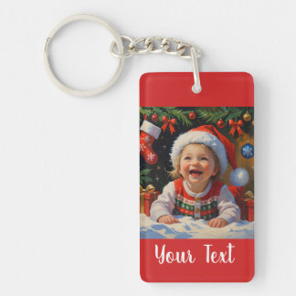 Emerald Simple Cute Santa Girl Key Ring