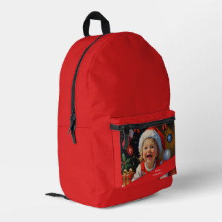Emerald Simple Cute Santa Girl Printed Backpack