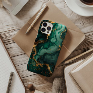 Emerald Sovereign – Luxury Emerald Green & Gold iPhone 16 Case