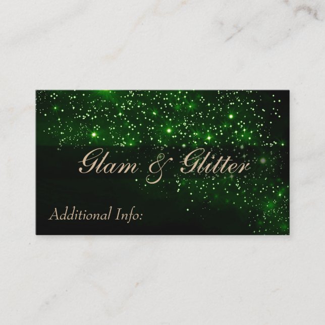 Emerald Sparkle Business Card (Front)