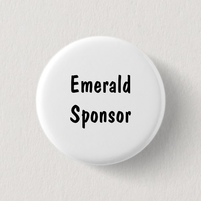 Emerald Sponsor 3 Cm Round Badge (Front)