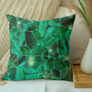 Emerald Spring - Cells collage Cushion