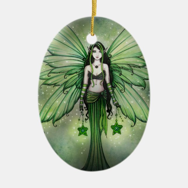 Emerald Star Christmas Fairy Ornament (Front)