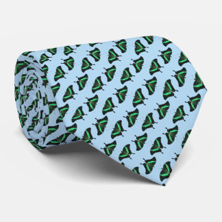 Emerald Swallowtail Butterfly Frenzy Tie (L Blue)