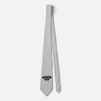 Emerald Swallowtail Butterfly Tie (Light Grey)