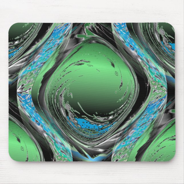 Emerald Swirl Mouse Mat (Front)