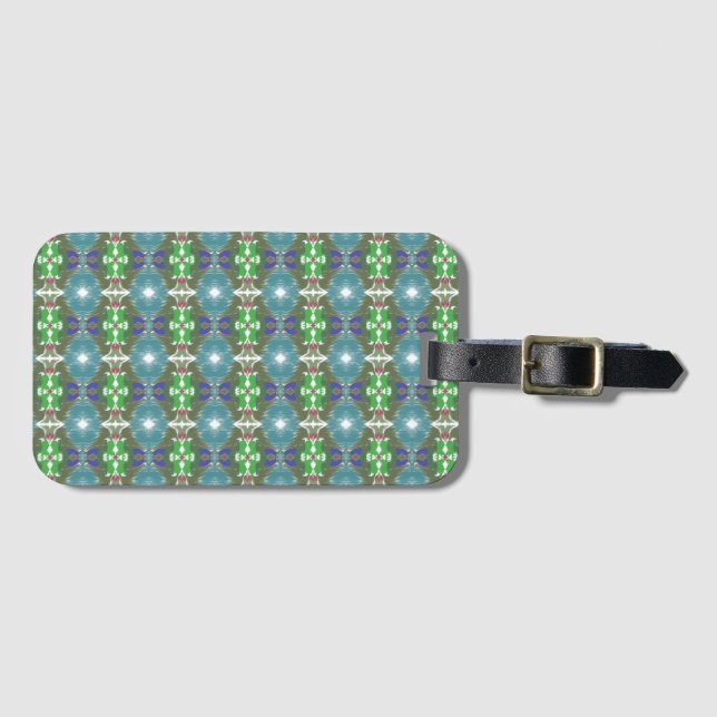 Emerald Tide Kaleidoscope Luggage Tag (Front Horizontal)