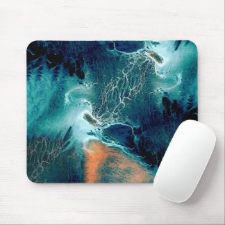 Emerald Tides in Motion Mouse Mat
