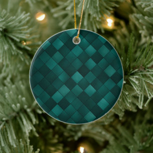 Emerald Tile Pattern – Modern Luxury Ceramic Tree Decoration