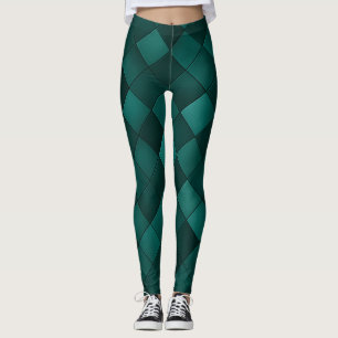 Emerald Tile Pattern – Modern Luxury Leggings