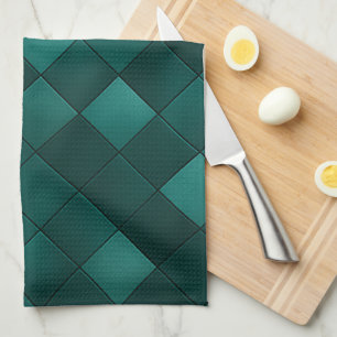Emerald Tile Pattern – Modern Luxury Tea Towel