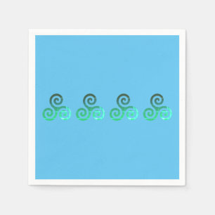 Emerald Triskele Ancient Celtic Symbol Napkin