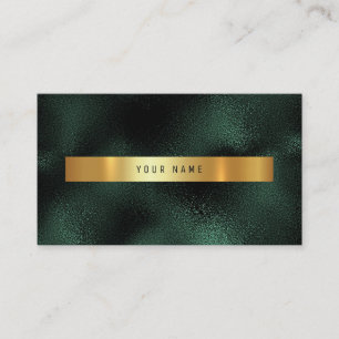 Emerald Tropical Green Gold Vip Ombre Glitter Business Card