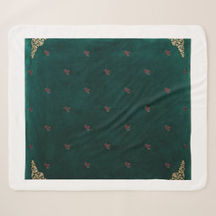 Emerald Velvet Throw Blanket