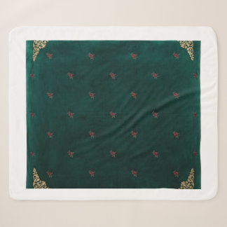 Emerald Velvet Throw Blanket