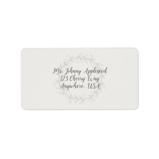 Emerald Vine Wedding Address Label