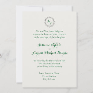 Emerald Vine Wedding Invitation