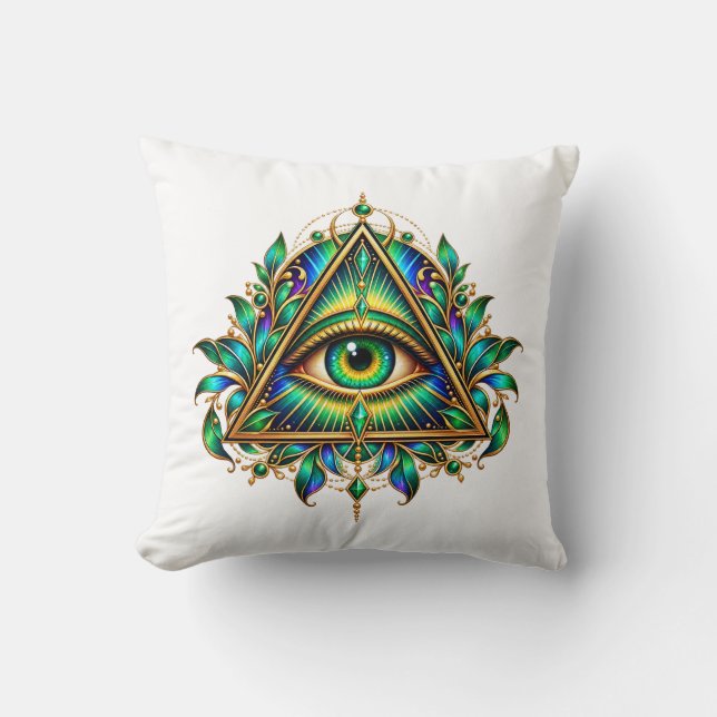 Emerald Watcher Eye Cushion (Front)