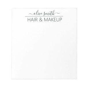 Emerald watercolor Monogram Name Notepad