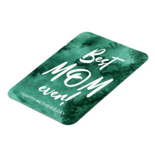 Emerald Watercolor Splash Best Mum Mother's Day Magnet