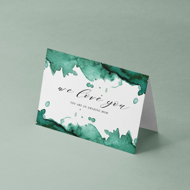 Emerald Watercolor Wash Mother's Day Card (Creator Uploaded)