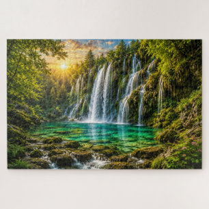 Emerald Waterfall Paradise Puzzle